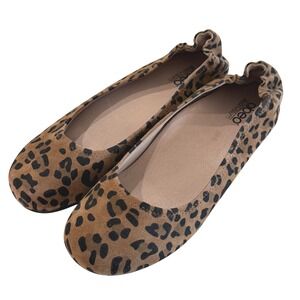 Abeo Biosystem Tammy Leopard Print‎ Ballet Flats Leather Size 9.5N Arch Support
